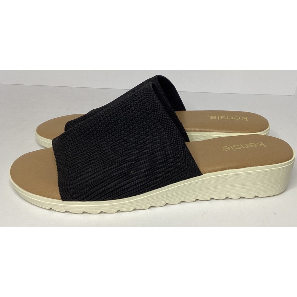 Kensie Ellie Women's Wedge Slide Size 10 Black NIB - Picture 6 of 6